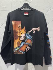 Vintage Jnco Jeans Flamehead Skateboarder Graphic Longsleeve Youth XL