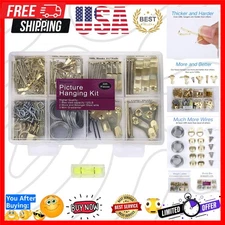 Picture Hangers, Picture Hanging Kit, 225pcs Heavy Duty Frame Hooks Hardware ...