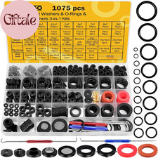 1075 PCS 37 Sizes 3-In-1 Universal Plumbing Repair Kit Includes O-Rings, Faucet