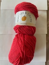   Lot of 2 Peaches n Cream Yarn 240 yd 5 oz Total 100 Cotton RED
