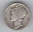 1942 Mercury Dime - Nice Silver - #40