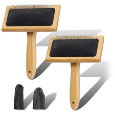 2Pcs Wooden Wool Carders, for Wool, Fibers, , Dogs, Wooden Wool Carders5253