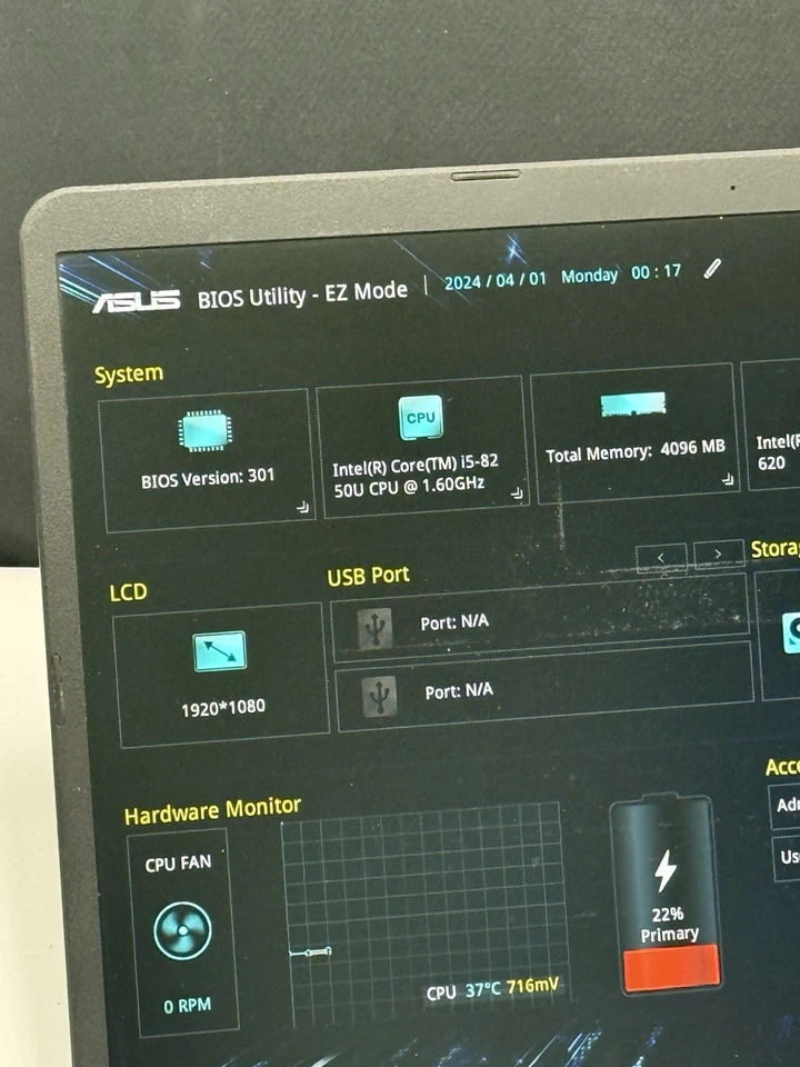 Asus VivoBook F510U 15.6" FHD Intel i5-8250U 1.60GHz 4GB RAM LEER Foto 2 de 4