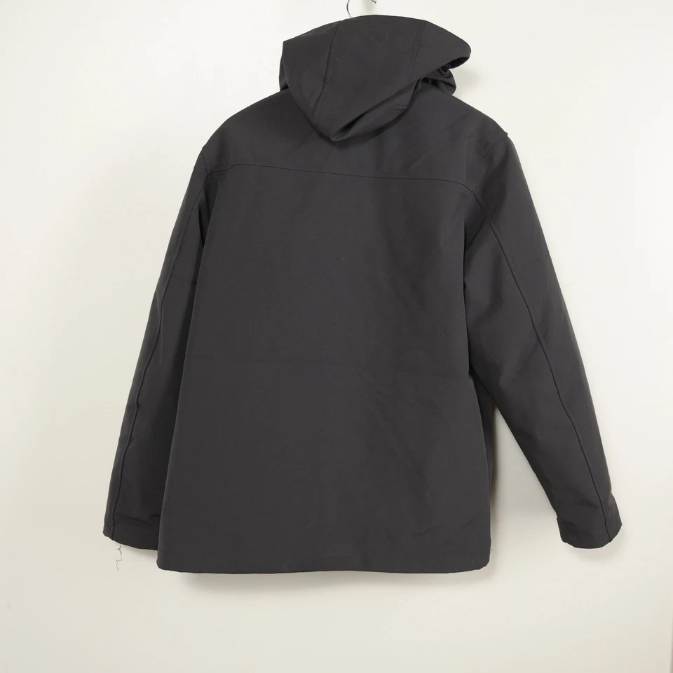 Chaqueta clásica con cremallera Hawke & Co M. gris oscuro con capucha para exteriores con bolsillos para hombre Foto 2 de 4