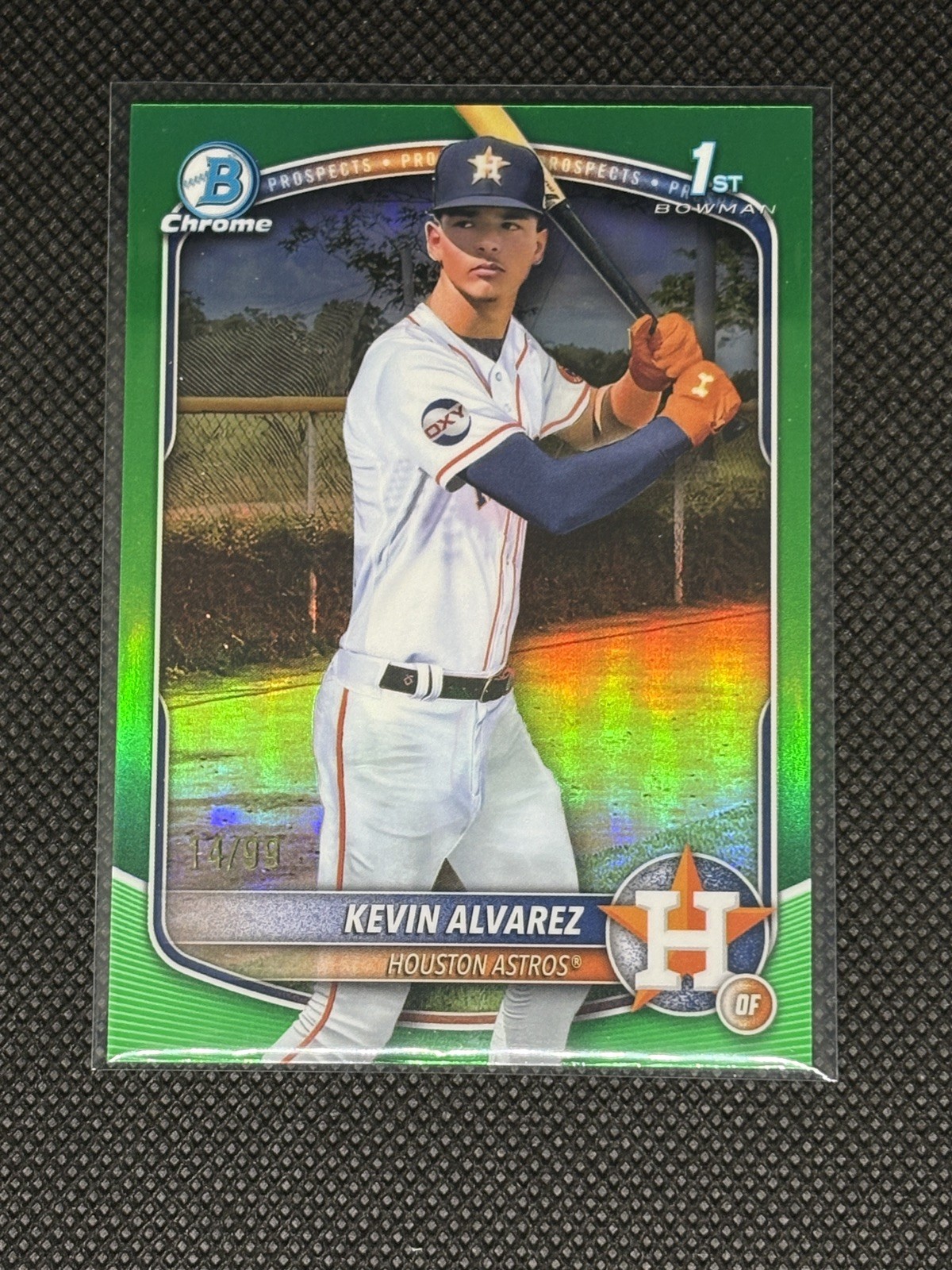 2025 Bowman Chrome - Kevin Alvarez - 1st Bowman True Green Refractor /99 Astros