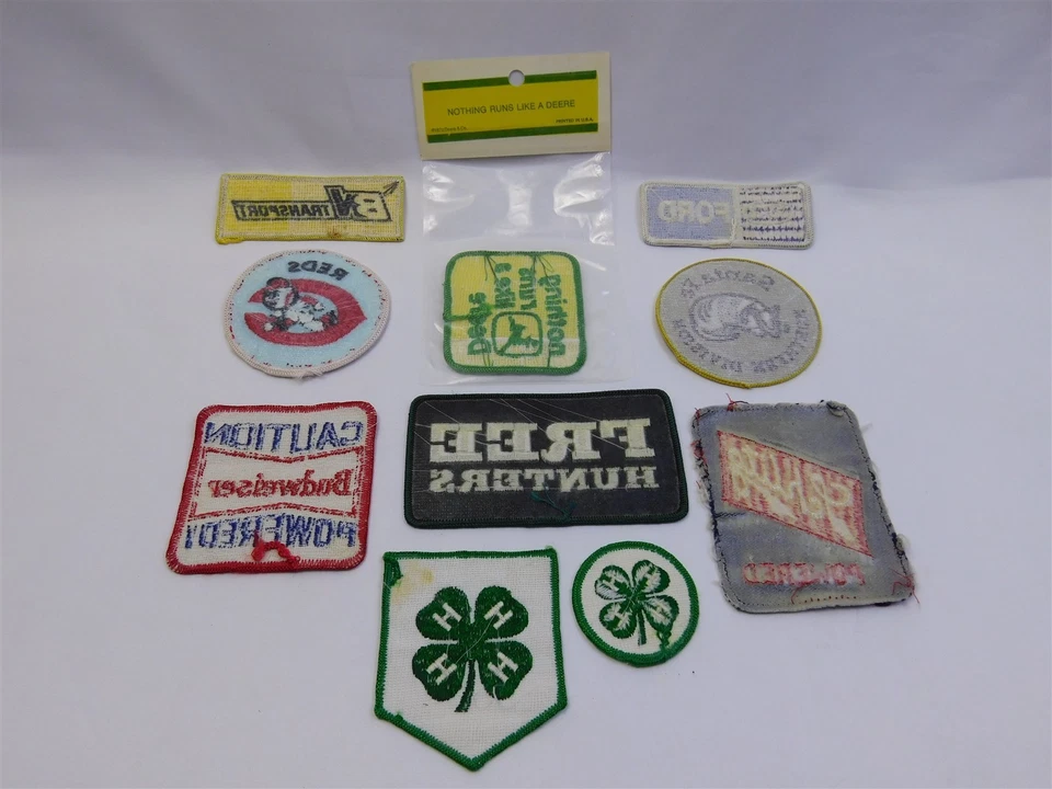 Lot Of 10 Vintage Sew On Patches 4H BN Ford Santa Fe John Deere Schlitz Bud More - Image 2 of 4