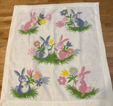 Vintage Chatham Baby Crib Blanket in Bunny Esmond print- New without tags