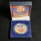 2000 Colorized Silver Eagle 1 Oz .999 Silver Coin W/ Display Case