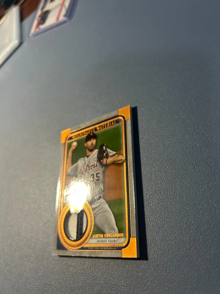 2019 Topps Museum Collection Meaningful Materials Relics Justin Verlander #10/35 - Image 2 of 3