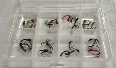40 Epoxy Buzzer in a Compartment Pocket Box, verschiedene Größen, TroutfliesUK