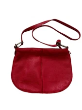 Furla Italy Red Leather Shoulder Crossbody Handbag