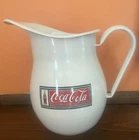 Vintage Coca Cola Metal/White Enamel Pitcher 9" tall NEW old stock item 4300-01