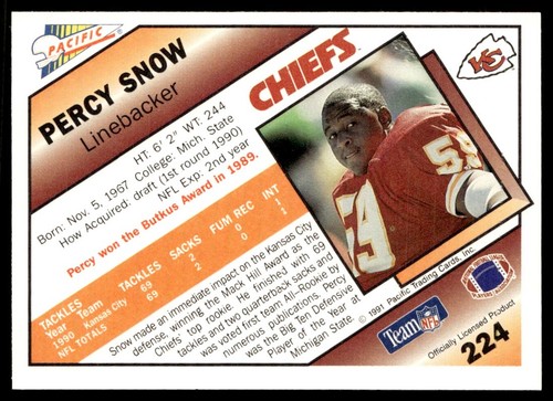 Pacific Percy Snow 1991 #224 - Foto 2 di 2