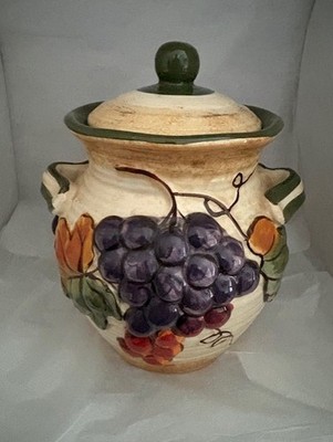 Certified International Pamela Gladding Tuscany 8'' Canister w/Lid Grape Vines