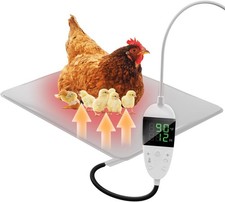 Chicken Heating Pad with Adjustable Digital Thermostat, Electric Chicken Heated