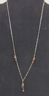 Vintage Marked 925 Italy Purple Amber Crystal Y Necklace — photo 2