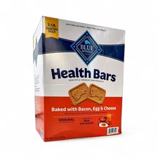 Blue Buffalo Health Bars - Crunchy Dog Biscuits with Bacon Egg and Cheese - 5lbs