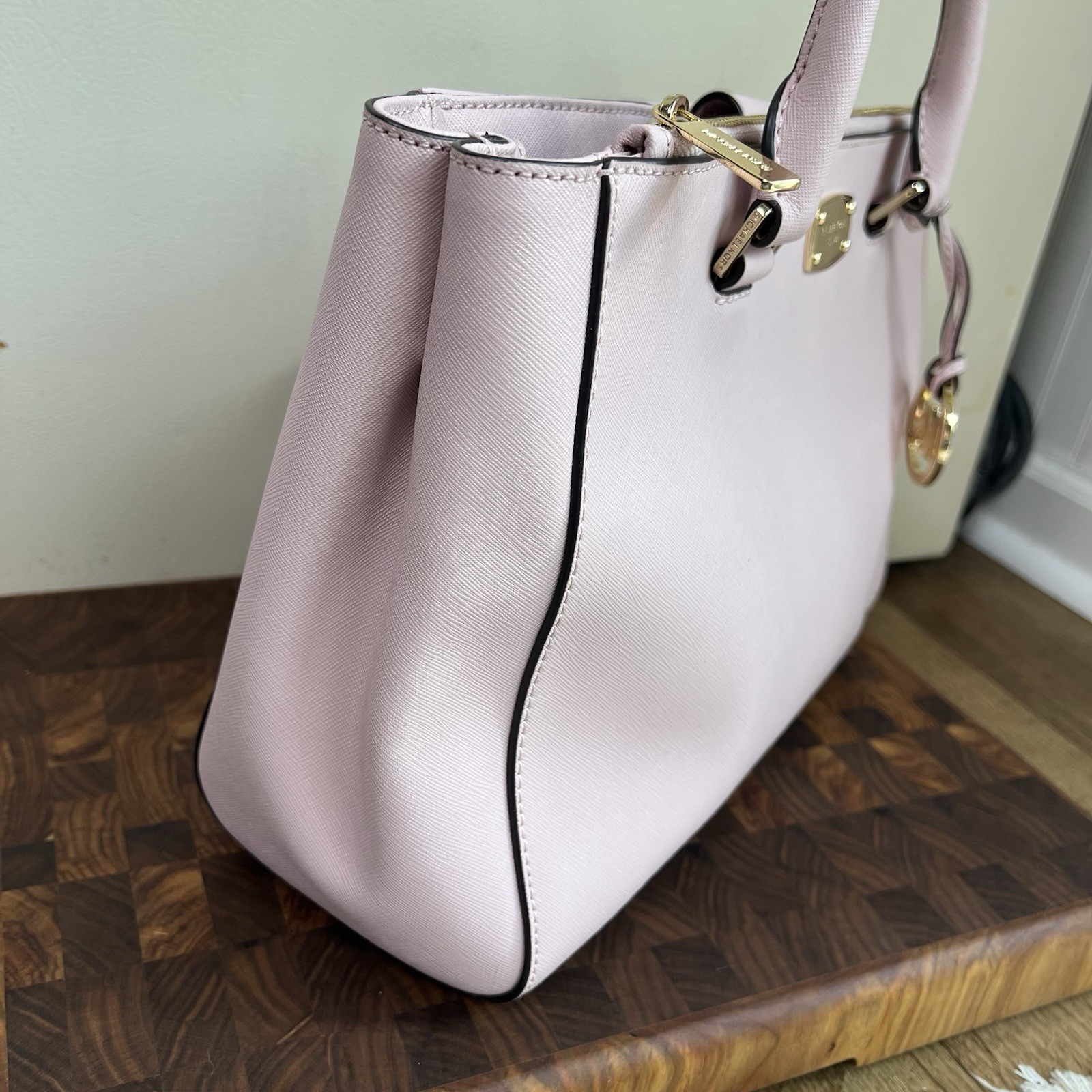 Michael Kors Kellen Medium Satchel Crossbody Bag Blossom Saffiano Leather NEW thumbnail 11