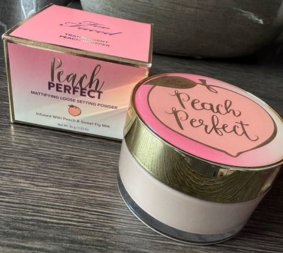 Too Faced Peach Perfect Mattifying Loose Setting Powder 35 g / 1.23 oz F/S NIB