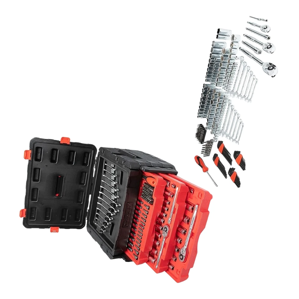 Crescent 229 1/4", 3/8" y 1/2" Juego de herramientas manuales mecánicas de accionamiento con 3 cajones Foto 2 de 4