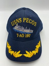 The Corps USNS Pecos T-AO 197 Captain Logo Blue Baseball Cap Hat One Size
