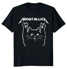 NEW LIMITED Cat Meowtallica Funny Classic Novelty T-Shirt M-3XL Fast Shipping