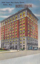Hotel Lenox Boston Massachusetts MA Copley Square Boylston Exeter St. Postcard