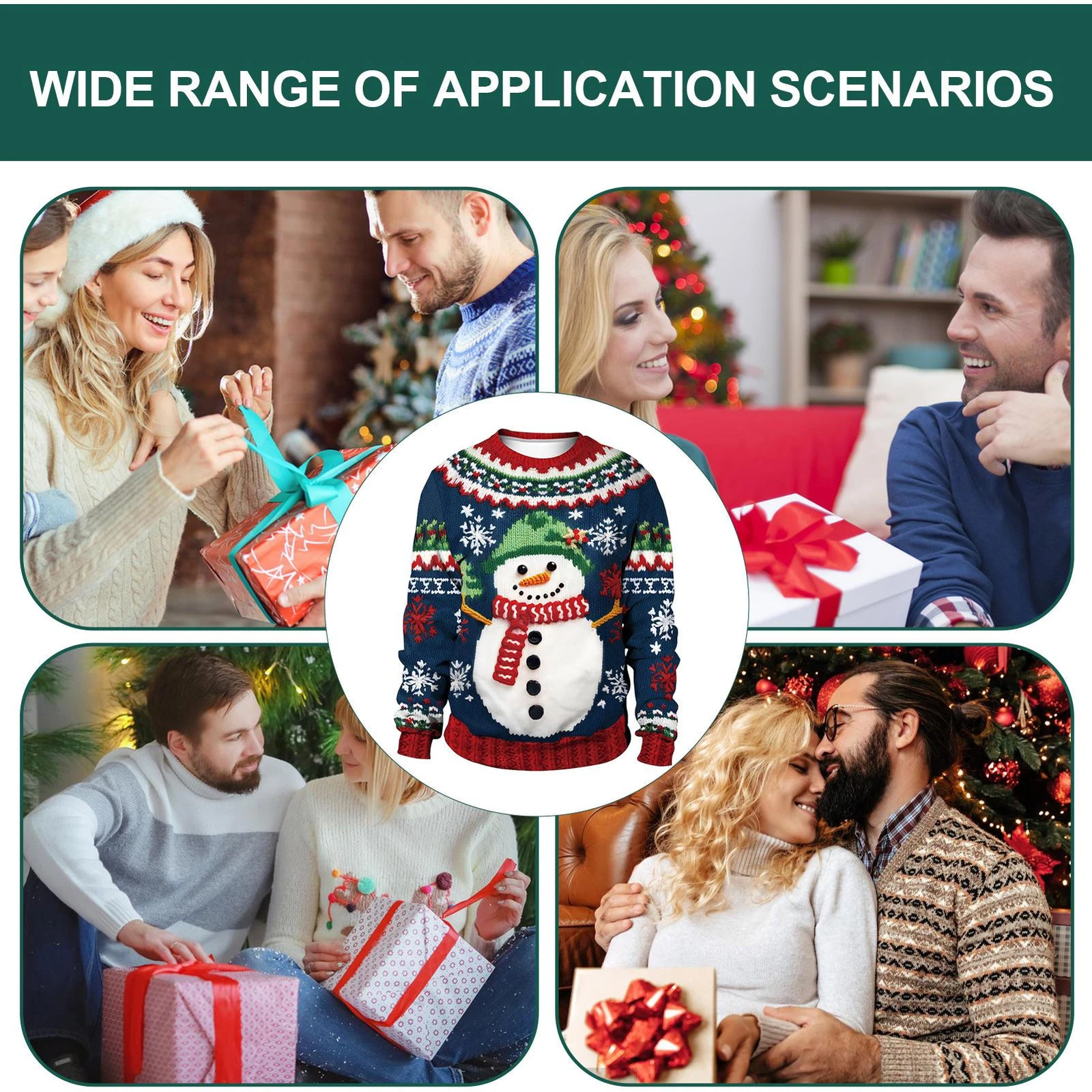 Ugly Christmas Sweater Imitation Sweater Design Sweatshirts Pullover Unisex