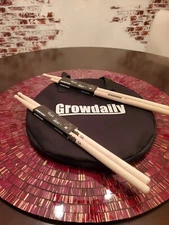 Silent 12" Drum Practice Pad Set w/ 4 Maple Sticks Portable Noise Reduction Pad