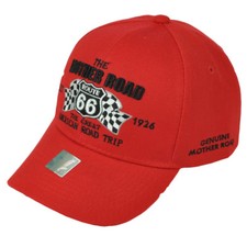 The Mother Road Route 66 American First Red Adjustable Hat Cap Historic Est 1926