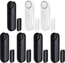 Window and Door Alarm When Opened, 7 Pack (5Black+2White), for Kids Safety/Home 