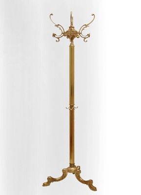 Exklusiver Garderobenständer Klassisch Messing  Kleiderständer Barock Gold Stil