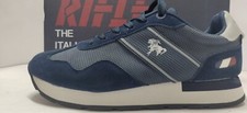 Rifle Denny scarpe Sneakers tempo libero Uomo Ecopelle Nubuk traforato grigio bl