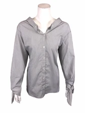 Attitudes by Renee Woven Elastic Back Wrinkle Resistant Shirt Top Grey Size 4 