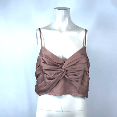 EXPRESS- WOMEN'S LARGE - MAUVE SPAGHETTI STRAP V NECK FORMAL CROP