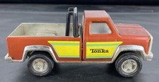 Retro 7" Tonka Truck Pick Up Pressed Steel Rust Brown 70's - WOW