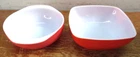 Vintage Red PYREX 2 QT. 024 Mixing Bowl 626B-025 / 2 1/2 QT. Casserole Bowl Set