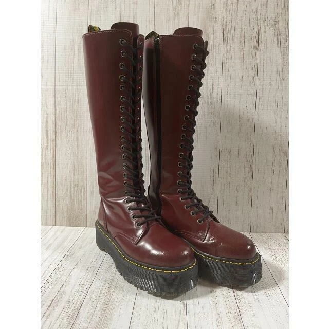Dr. Martens Britain Boots Cherry Red Women's AW005 Size UK 5