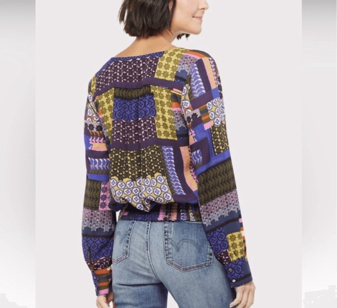 Peyton Jenson Evereve Cora patchwork colorful wra… - image 3