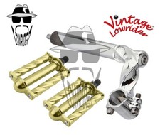 Vintage Lowrider Twisted 22.2 Stem Chrome Square Twisted 1/2 Pedals Gold