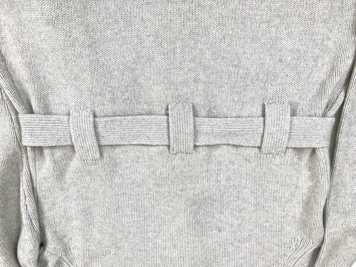 Lord & Taylor Cashmere and Wool blend Gray cardigan, belted size Large NWOT - Picture 12 of 19