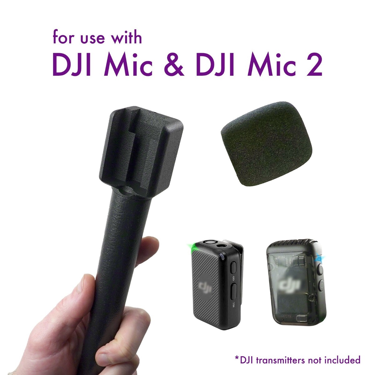 DJI Mic & DJI Mic 2 Handheld Wireless Microphone Interview Adapter Handle DJI Mic & DJI Mic 2 Handheld Wireless Microphone Interview Adapter Handle