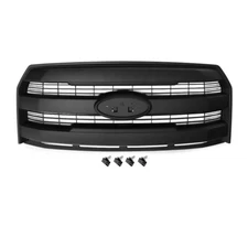 Front Bumper Grill W/O Camera Hole Matte Black For Ford F150 2015-2017 FO1200604