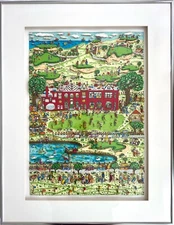 James Rizzi "Daddy's Country Club" -  ARTIST'S PROOF, Hand Signed, 1989, Pop Art