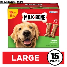 Milk-Bone Original Dog Biscuits, Large Crunchy Dog Treats 15 lbs - SEALED ITEM!!