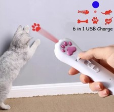 6 in 1 USB Pet LED 1 mw Laser Cat Laser Transform pattern Rechargeable Toy