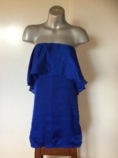 R.J. Story blue satin evening party cocktail dress new with tags size 10 - 12