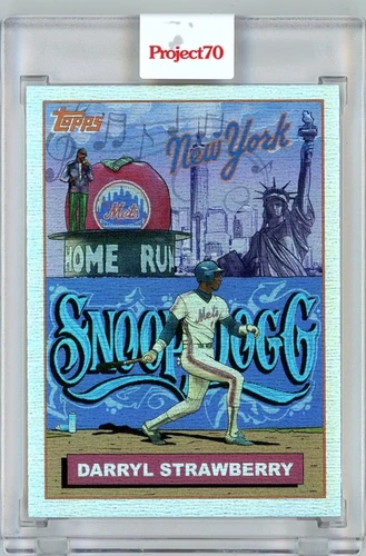 2021 TOPPS PROJECT 70 DARRYL STRAWBERRY BY SNOOP DOGG - RAINBOW FOIL 62/70 #353