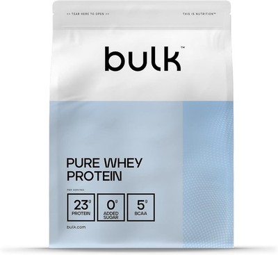Bulk Pure Whey Protein Powder, Vanilla, 22 g Protein & 5 g BCAAs per Serving