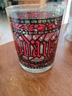 VINTAGE  Set of 4 Happy Holidays Cera Houze Stained Glass Tumblers MCM Barware — photo 2
